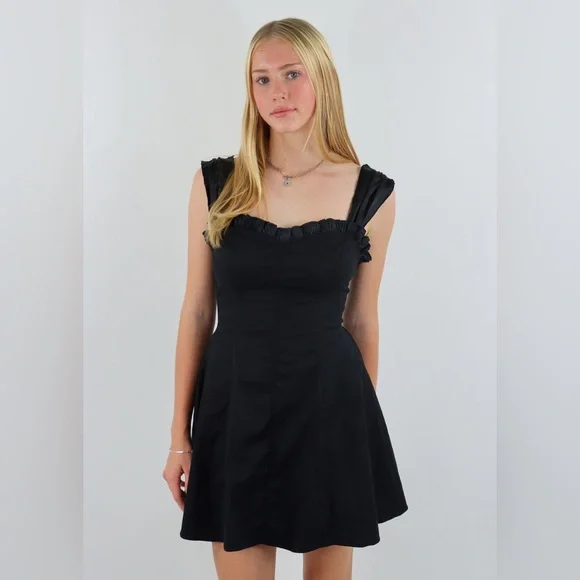 Free People Midnight Magic Sweetheart Neck Sleeveless Ruffle Dress,Small, $129 - Picture 8 of 13